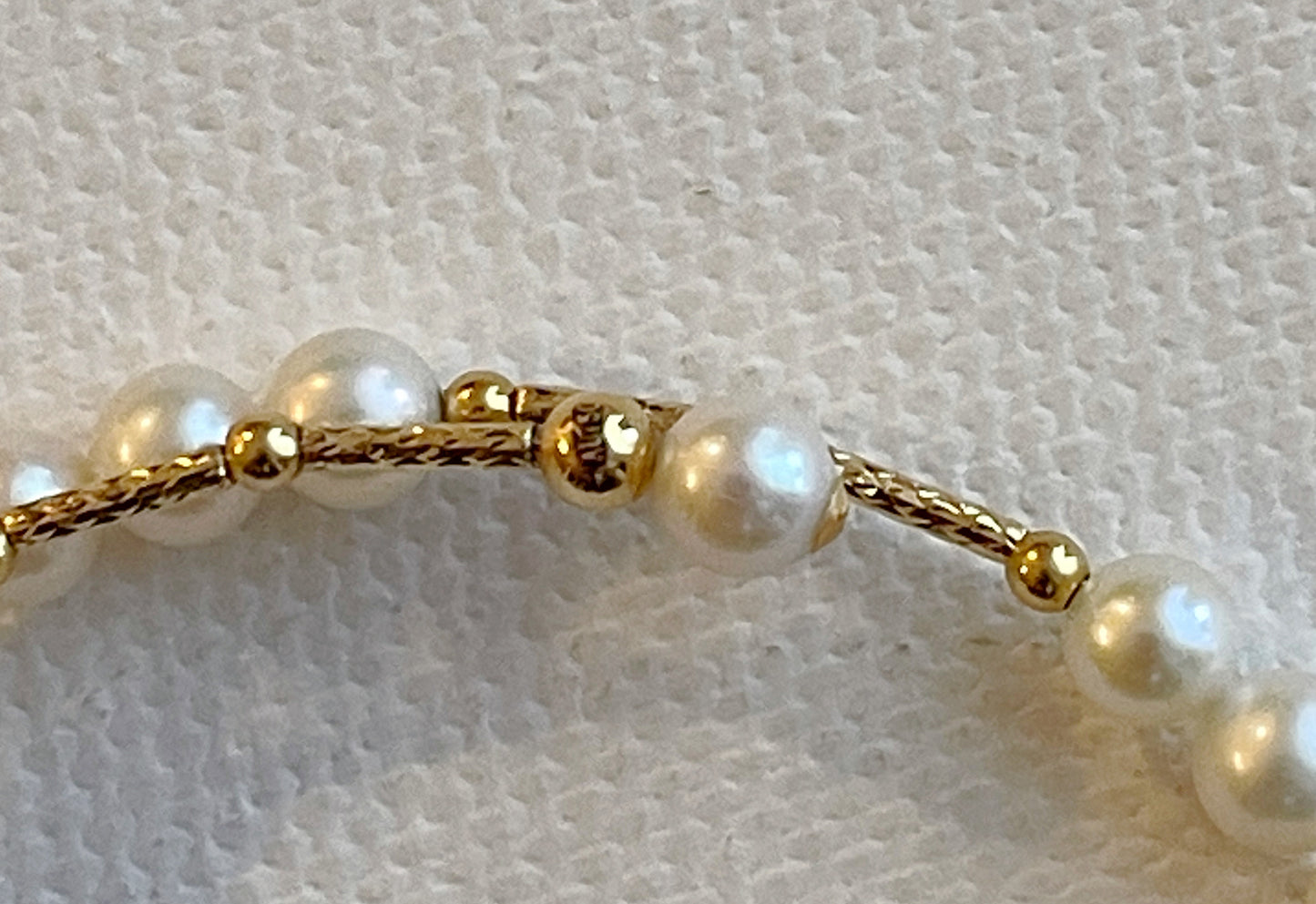 Genuine 18k guld med freshwater pearl Bracelet