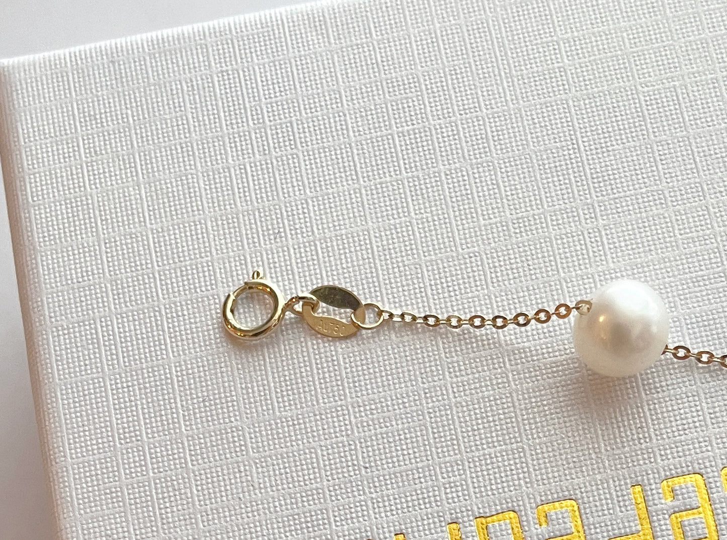 Real 18k guld with freshwater pearl Bracelet