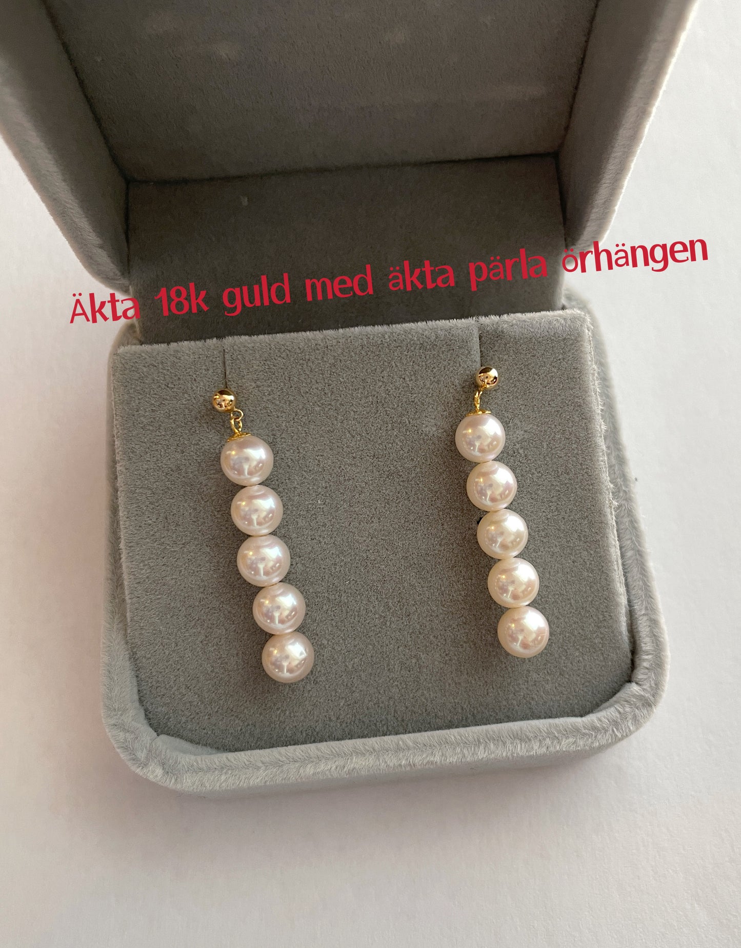 Genuine  18k guld with Freshwater pearl earring