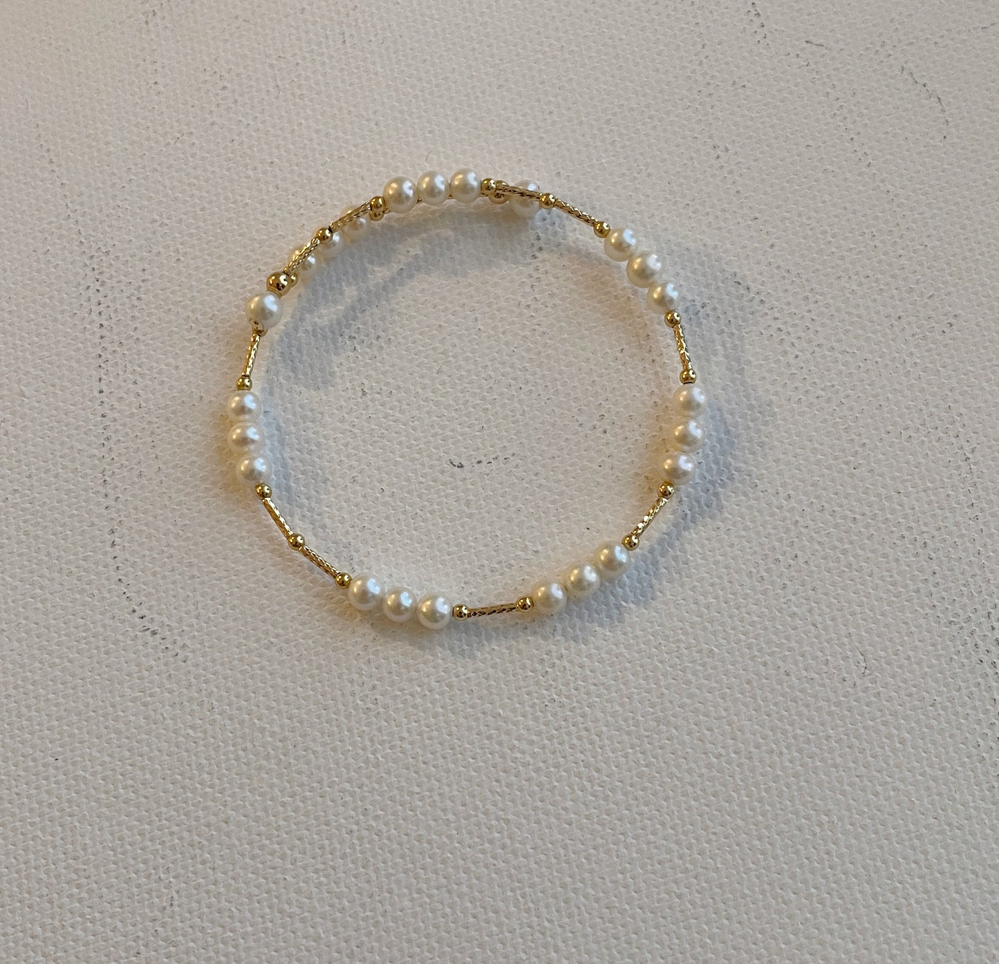 Genuine 18k guld med freshwater pearl Bracelet